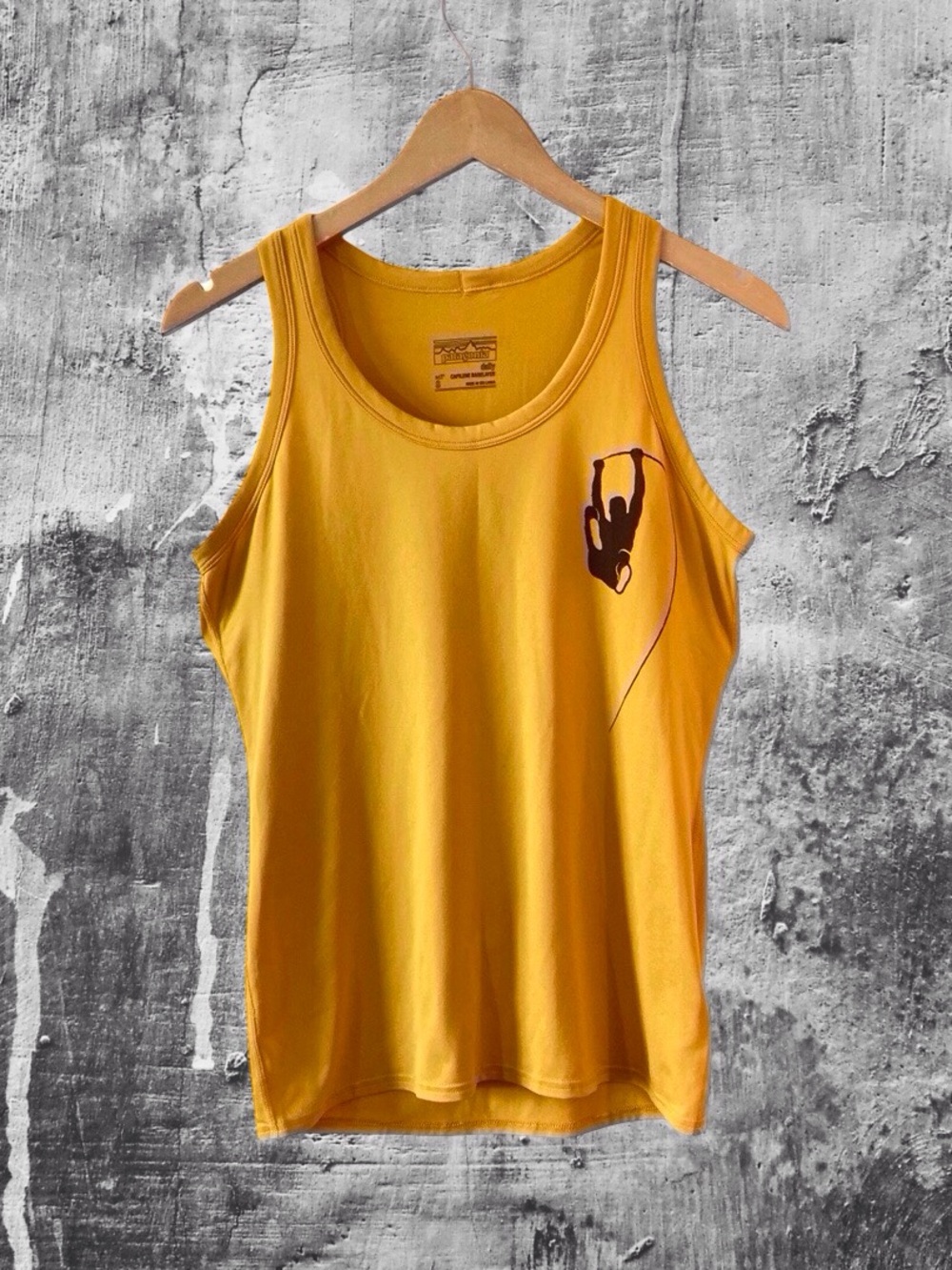 Patagonia Capilene Daily Baselayer Tank Women's Small Yellow/Gold Climber